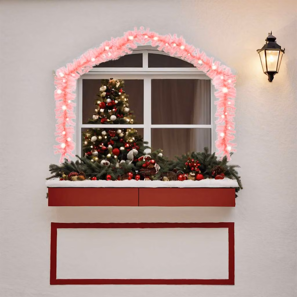 vidaXL Ghirlanda Natalizia con Luci a LED 10 m Rosa