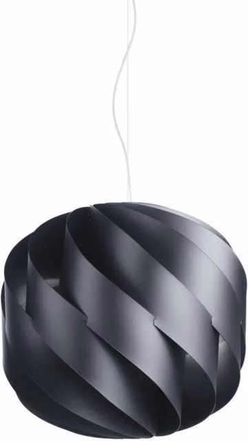Lampada a sospensione IPERBRIKO in metallo nero e cromato, L: 40 cm, H: 38 cm
