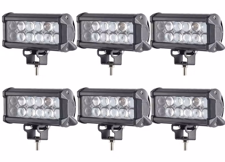 Greenmigo 6X 36W LED luci da lavoro off-road fari barra abbagliante 12V-24V lampade riflettore IP67 impermeabile proiettore ausiliario per auto jeep trattore SUV