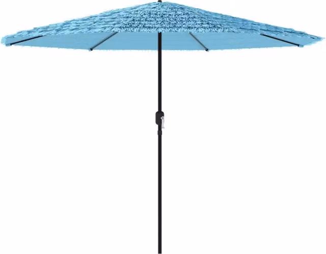 Ombrello da giardino con palo in acciaio e copertura in poliestere blu L: 324 cm, P: 324 cm, H: 247 cm