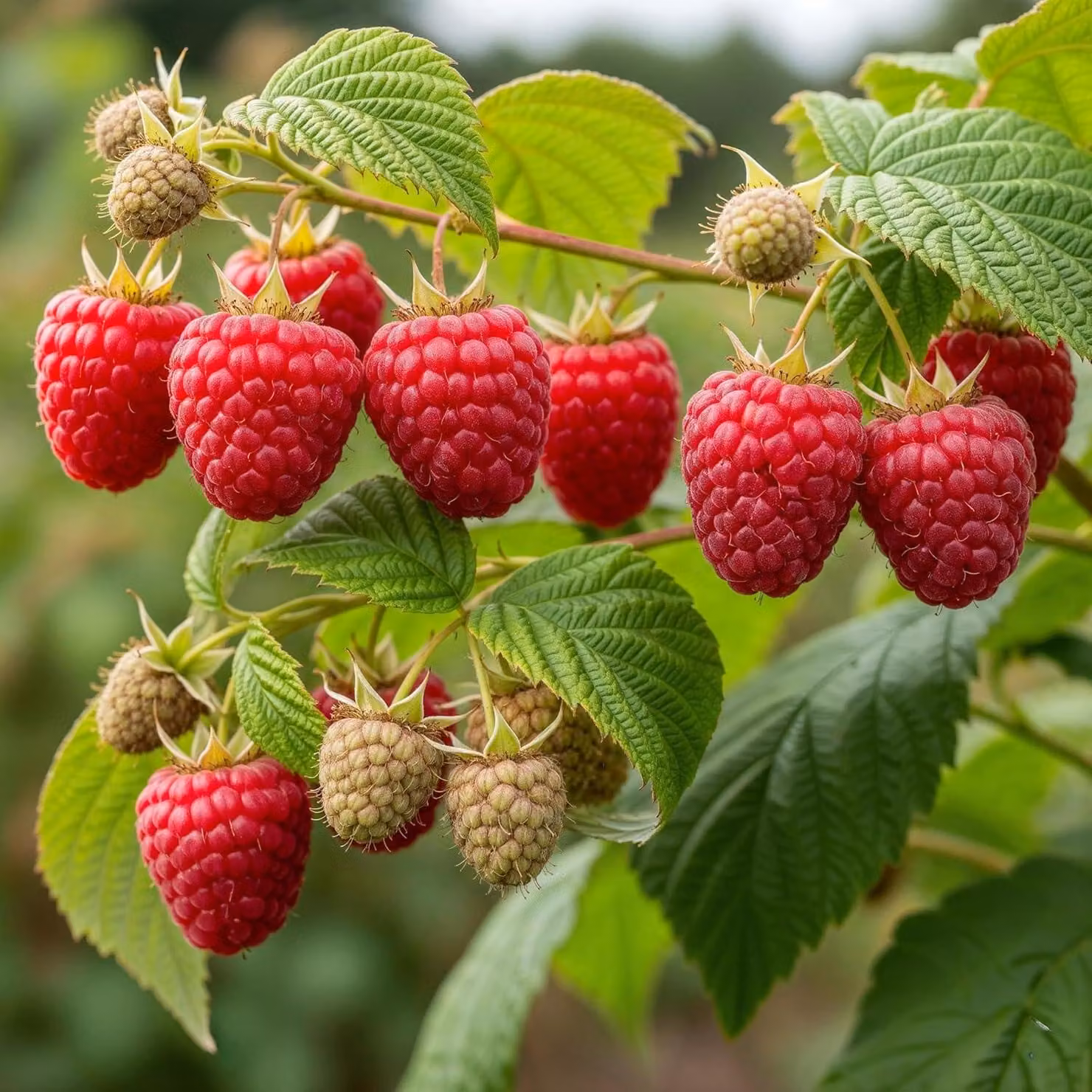 Himbeere Polka - 2 piante - Resistente al freddo e perenne - Piante vere provenienti dall'Olanda - Nessun seme, nessuna bulbo, prodotto naturale
