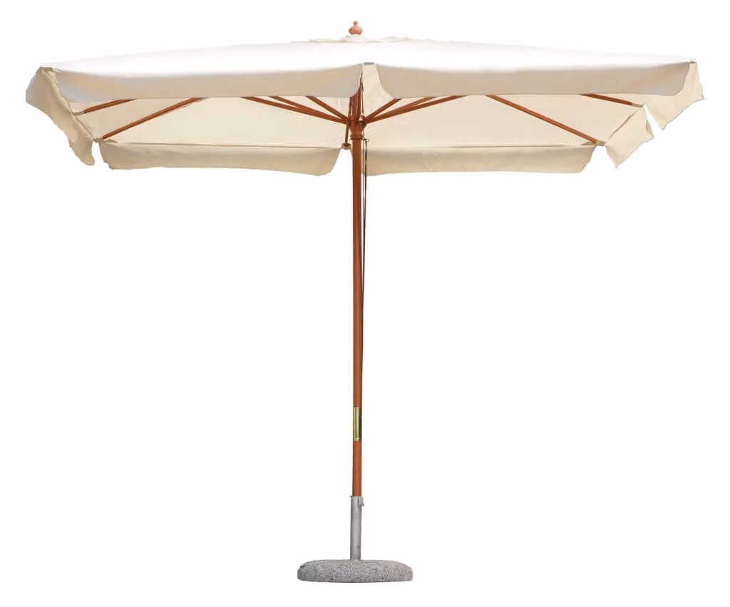 Ombrellone Cheonda in Legno con Copertura in Poliestere Ecru' L 300 x P 300 cm – 2