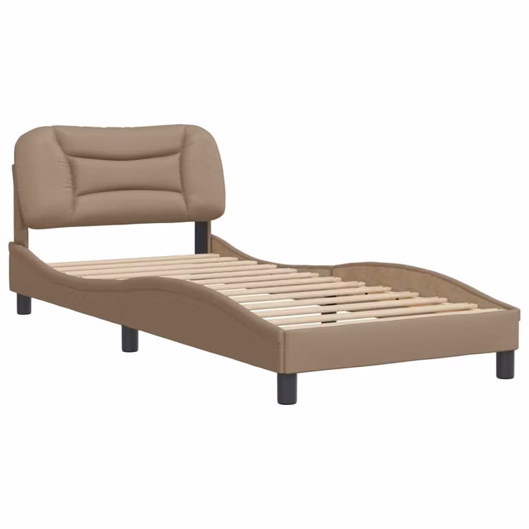 Giroletto senza Materasso Hvar Cappuccino 80x200 cm in Pelle finta