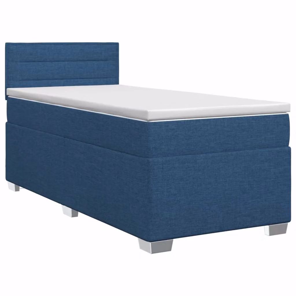 Letto box spring con materasso ibrido vidaXL Blu e Bianco L/P: 100 x 200 cm – 2