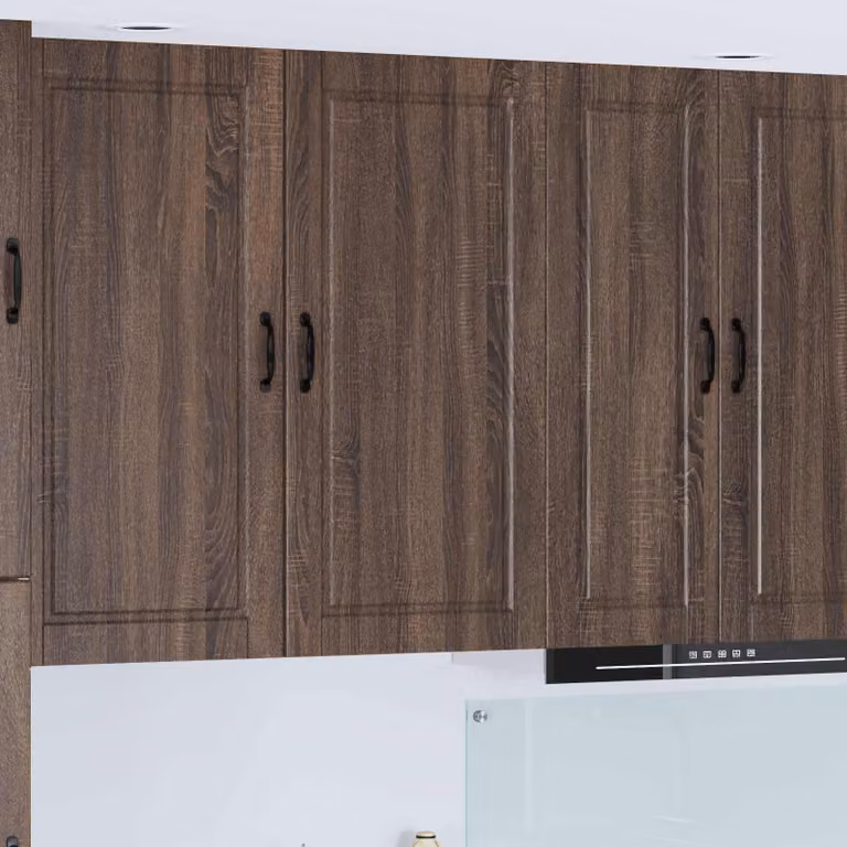 Armadietto a muro moderno vidaXL PORTO in rovere marrone con ante a battente e ripiani interni L/P/H: 50 x 31 x 100 cm
