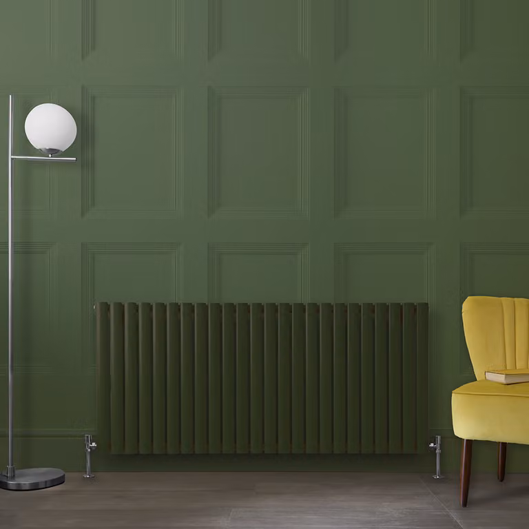 Radiatore di Design Orizzontale Verde (Evergreen) - 635mm x 1416mm - Pannello Doppio  - Revive