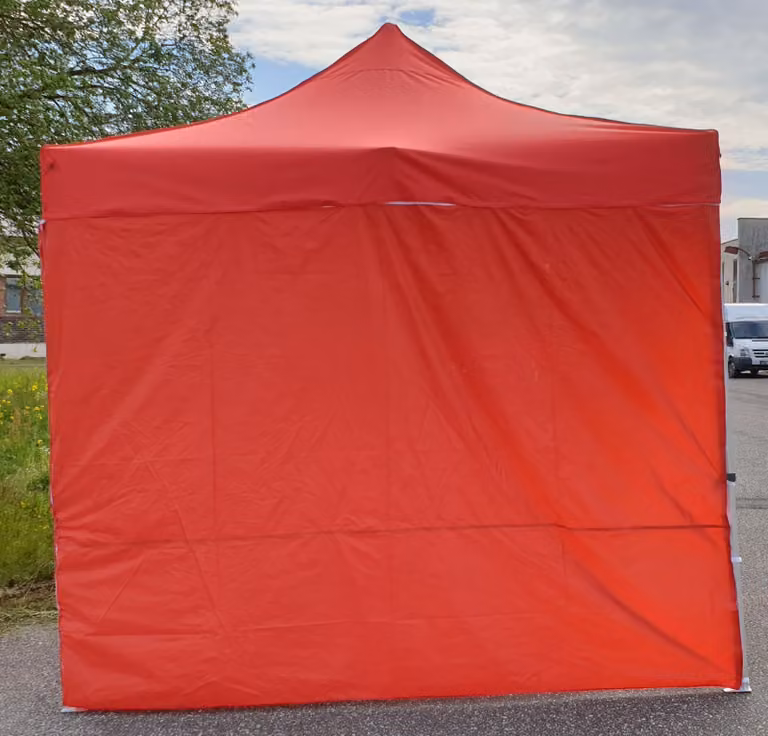 Tenda da festa a forbice 3x4,5 m ALU Premium 450 g/m² - 4 pareti laterali piene, rosso