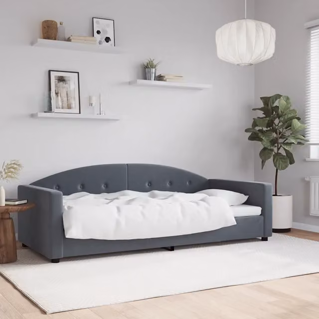 Letto da giorno moderno vidaXL in velluto grigio – 1