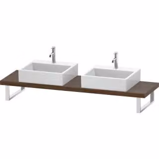 Consolle Duravit DuraStyle 80-200x48cm, 2 A., Stä 4,5cm, Nussb dkl.