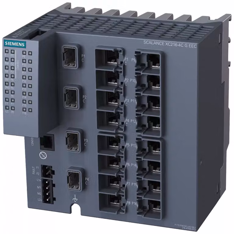 Siemens SCALANCE XC216-4C G EEC, switch L2 gestito, 12x RJ45, 4x Comboport (SFP/RJ45) 6GK52164GS002FC2
