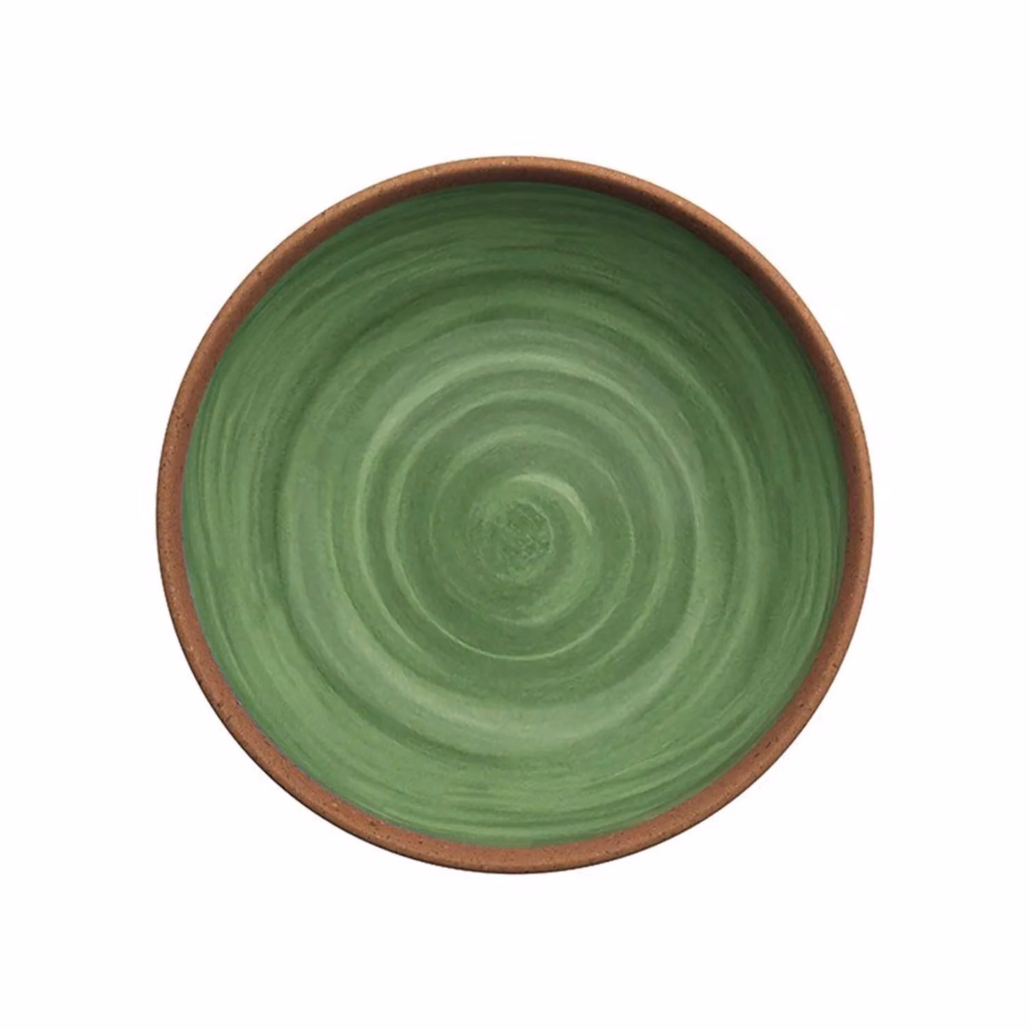 Piatto fondo in melamina, Linea Natural verde, diam. 20,4cm - 6 pezzi