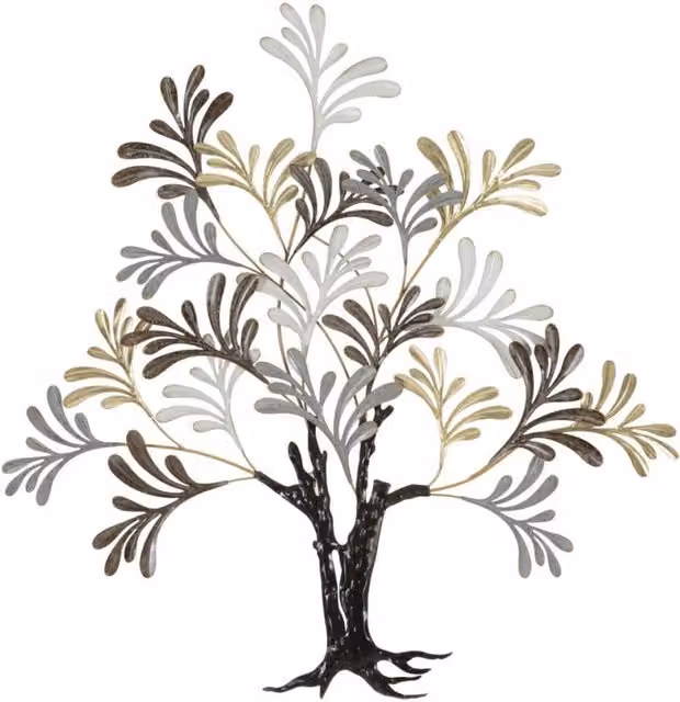 Pannello da parete decorativo Albero Lixy Vikasa Home in metallo multicolore