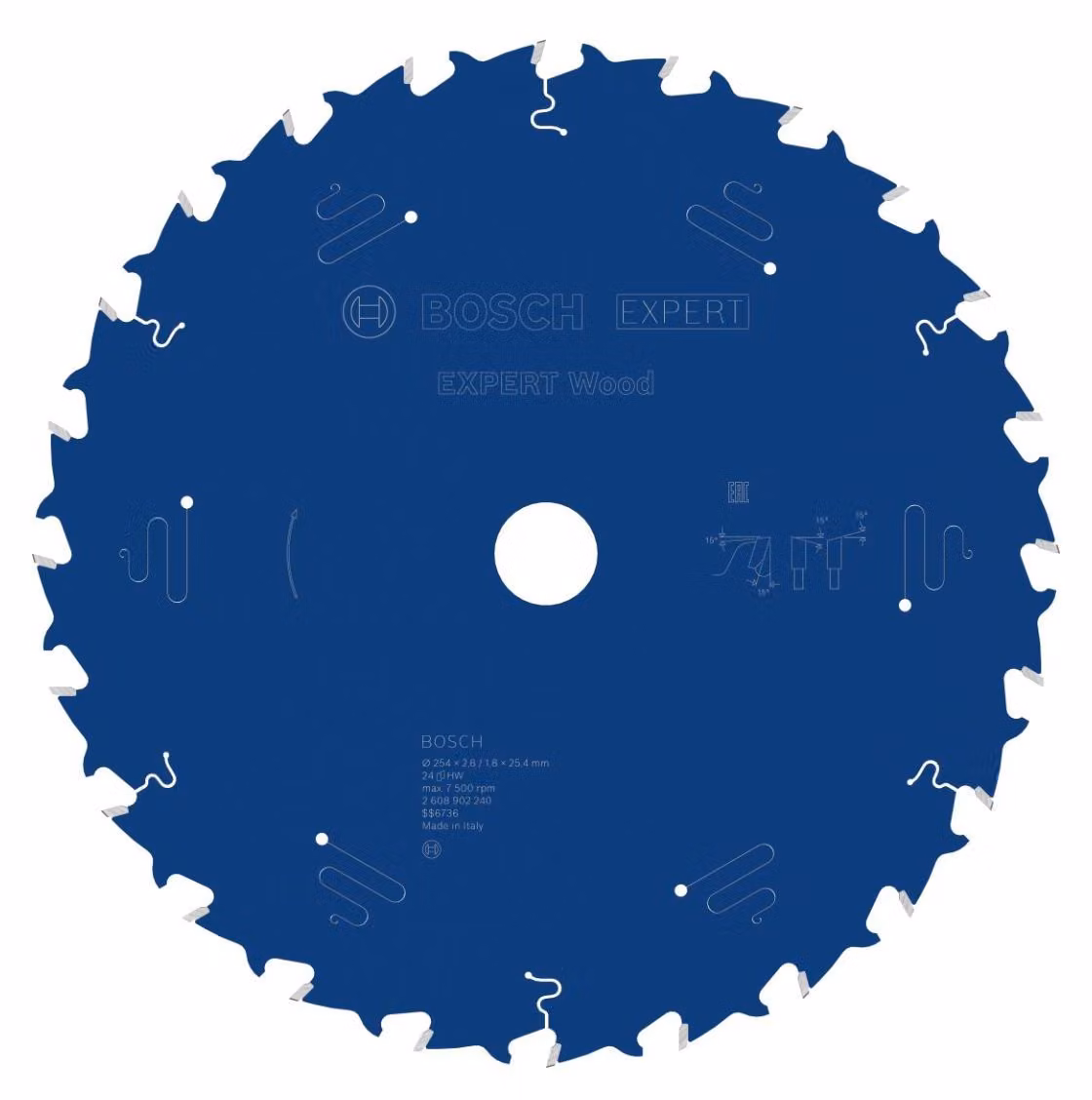 Lama circolare Bosch EXPERT Wood, 254x25,4 mm, Z24