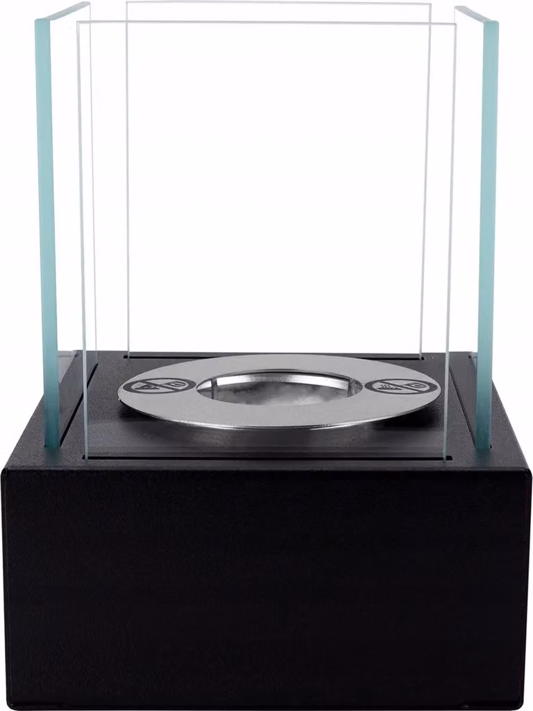 Biocamino a libera installazione 13x13x17 cm Smart Nero testurizzato opaco