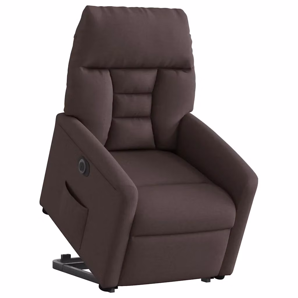 Poltrona Alzapersona Reclinante Elettrica vidaXL Marrone con Braccioli e Imbottitura in Schiuma – 2