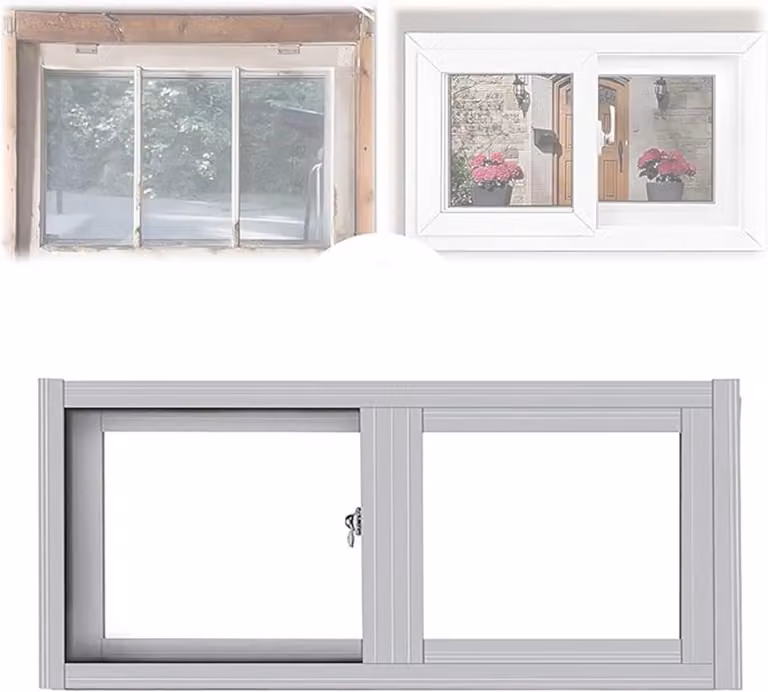 Finestre per cantina ad alta efficienza energetica, da 50,8 a 101,6 cm, in stile rustico bianco, ideale per ristrutturazioni di case e bagni, facile da installare per personalizzare gli ambienti