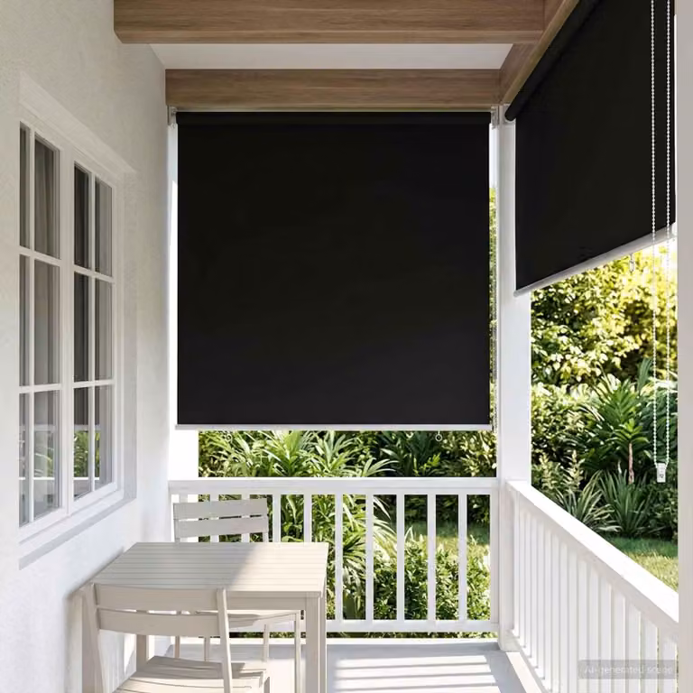 Voletta a rullo con protezione UV Nero 80 x 230 cm Poliestere