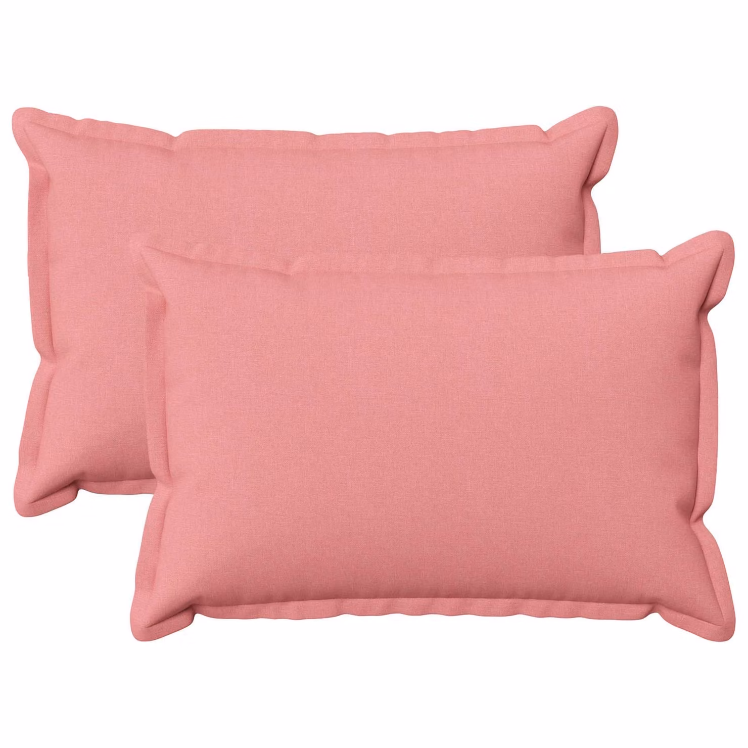 Set di 2 cuscini vidaXL HOUTEN rosa in lino con rivestimento lavabile