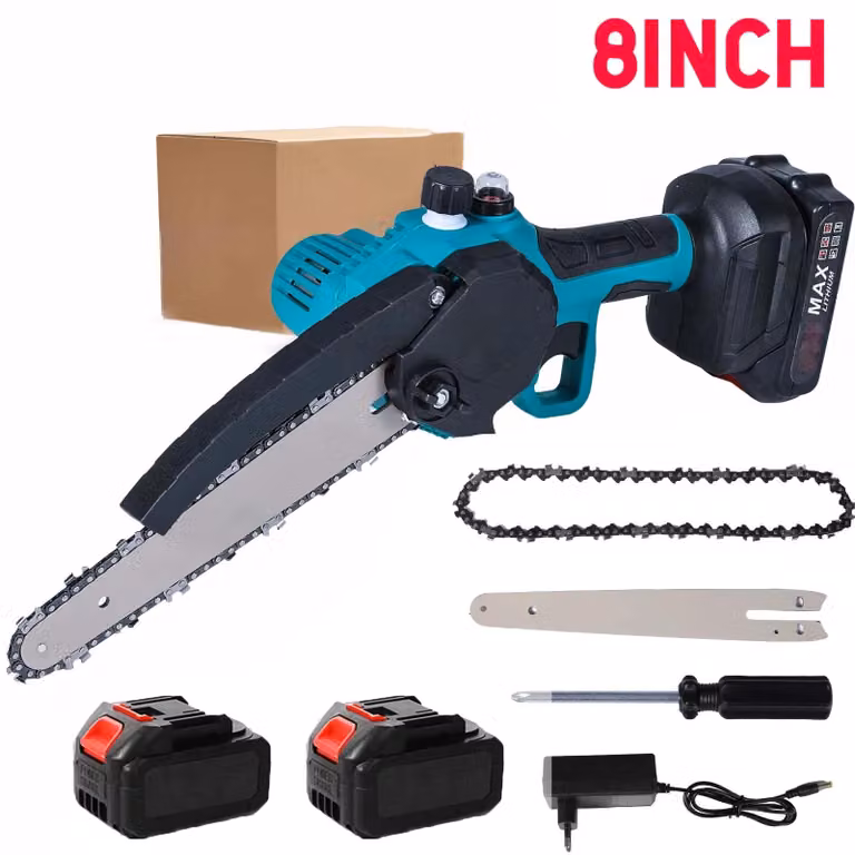 Troncatrice a batteria - Troncatrice elettrica compatta - Lame da 15 cm - 2 batterie - Senza fili - Ideale per tagliare legno - Perfetta per potare rami