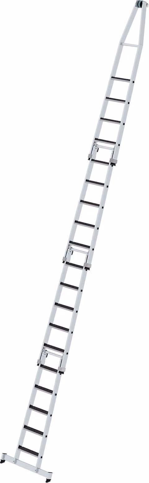 Set di scale a gradini per la pulizia dei vetri con traversa nivello® e gradino a clip R13 4 pezzi