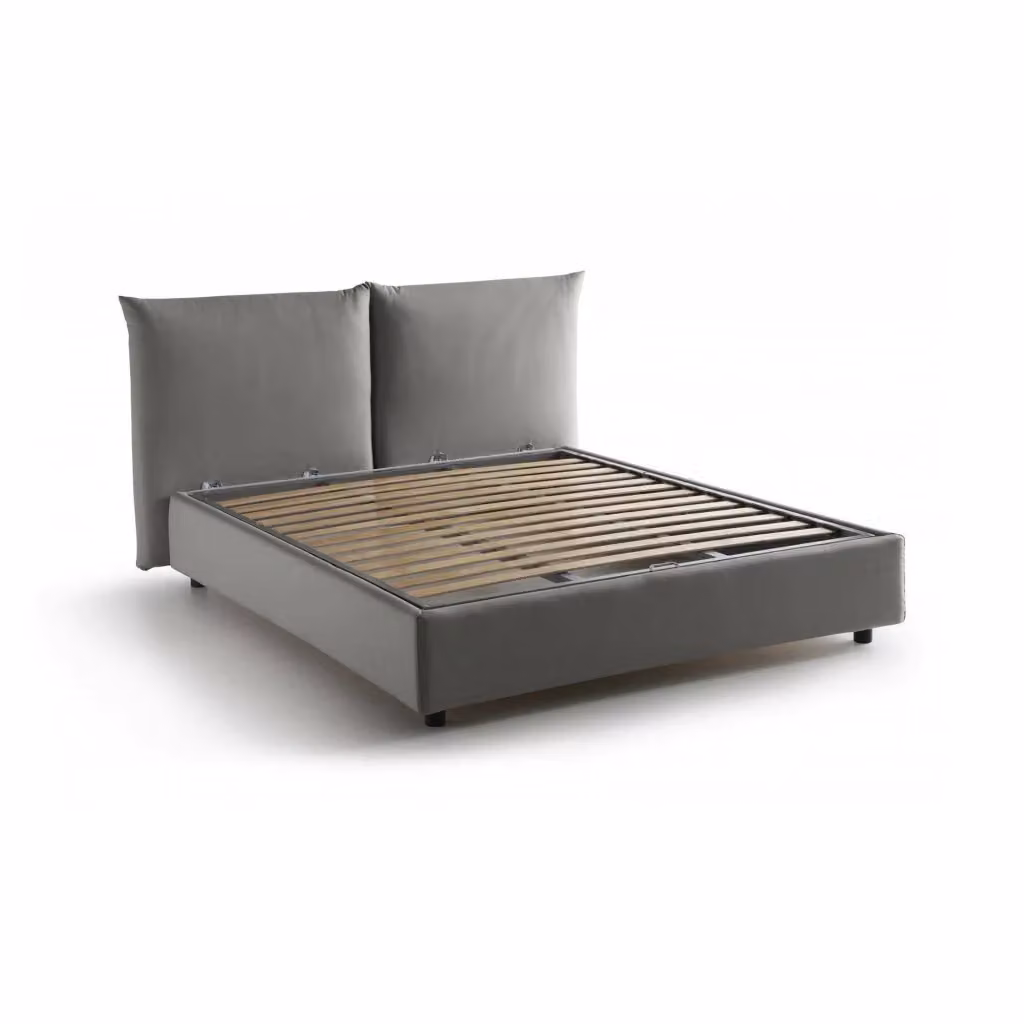 Letto Matrimoniale Aghineo Talamo Italia Grigio con Contenitore a Alzata L/P/H: 160 x 200 x 225 cm – 2