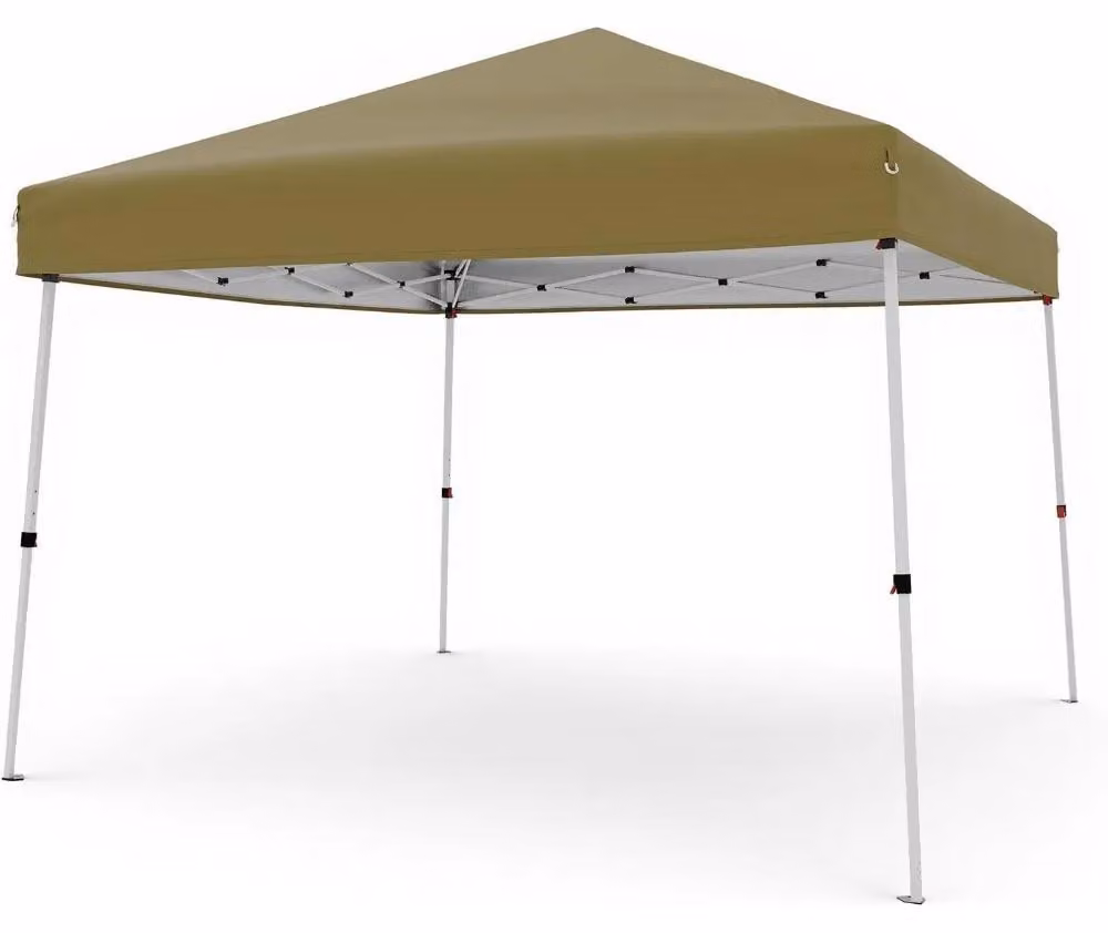 Tenda pop-up per eventi all'aperto - Tenda da giardino 3x3 metri - Montaggio automatico rapido - Gambe inclinate - Tessuto Oxford poliestere 600D - Struttura in alluminio - Adatta per 5-8 persone - Con borsa per il trasporto - Colore kaki