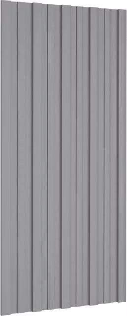 Pannello per tetto 36 pz Grigio 100 x 45 cm Acciaio zincato 42047124