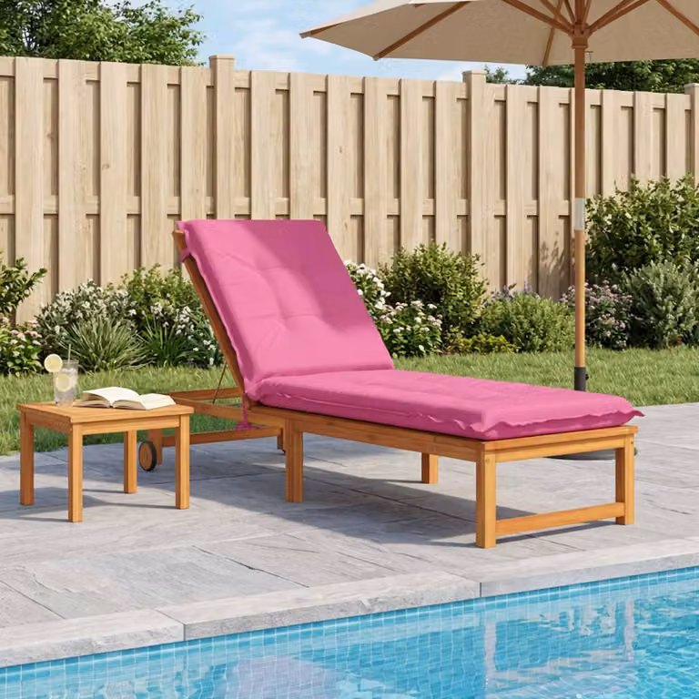 Cuscino per lettino vidaXL GEMERT rosa in poliestere L 190 x P 50 x H 9 cm
