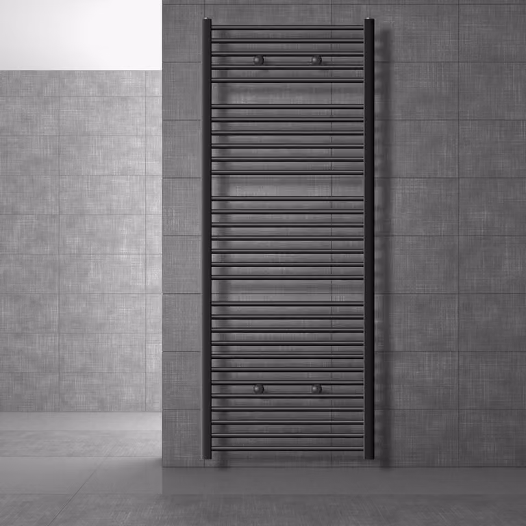LuxeBath radiatore bagno Sahara - 750 x 1800 mm - antracite - diritto con attacco laterale - radiatore scaldasalviette asciugamani, senza elemento riscaldante