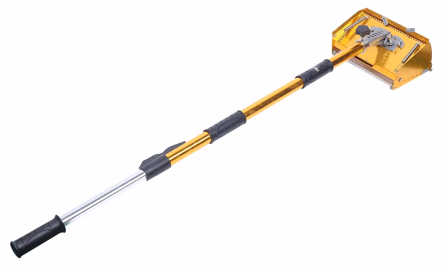Applicatore regolabile per stucco per cartongesso - Strumento in alluminio - Manico telescopico da 1,05 a 1,68 m - Adatto per intonaci di pareti e soffitti - Colore giallo