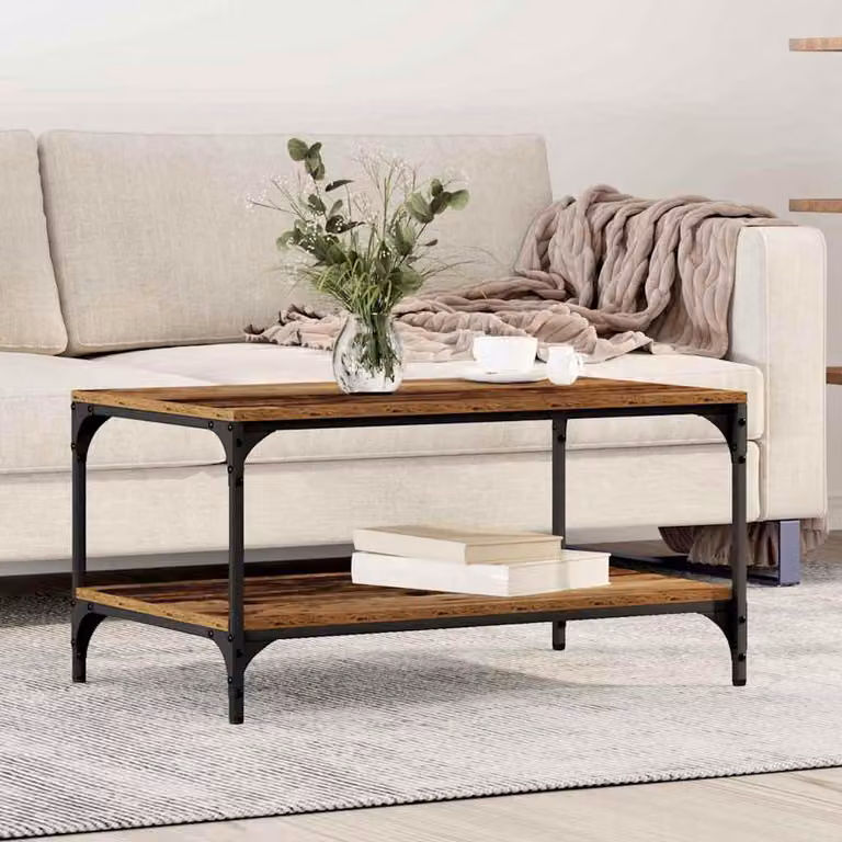 Maison Exclusive - Tavolino in legno antico 80 x 50 x 40 cm Materiale ligneo
