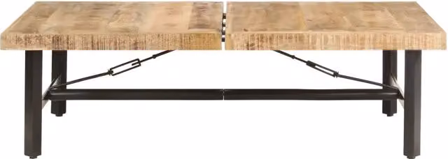 Tavolino da salotto rettangolare vidaXL in legno di mango marrone L: 142 cm, P: 90 cm, H: 42 cm – 1