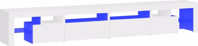 Mobile TV | Armadietto TV | Mobile Porta TV con Luci LED Bianco 260x36,5x40 cm