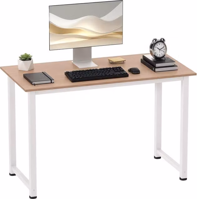 Scrivania Gaming Minimal in Rovere e Bianco L: 120 cm, P: 60 cm, H: 76 cm