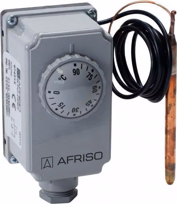 Termostato regolabile con capillare TC2, 0-90°C