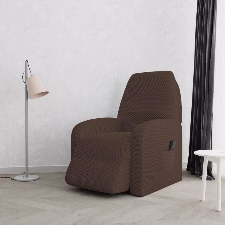 Copertura elegante per poltrona relax, colore marrone, taglia unica