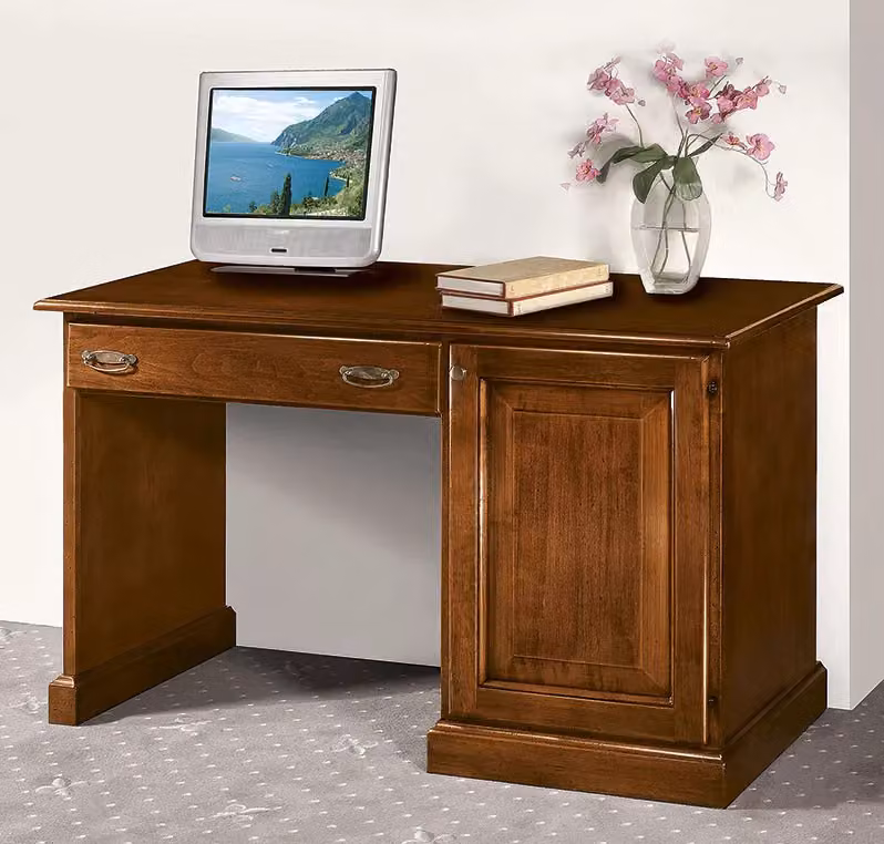 Scrivania portafrigo in legno Mobili 2G colore marrone L: 125 cm, P: 56 cm, H: 80 cm – 2