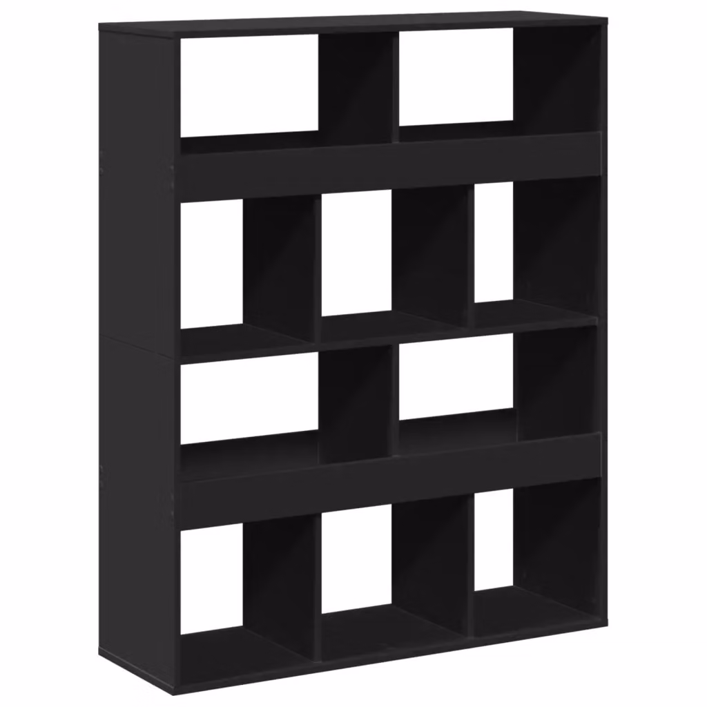 Divisorio per stanza vidaXL nero in MDF moderno L: 100 cm, P: 33 cm, H: 125,5 cm – 2