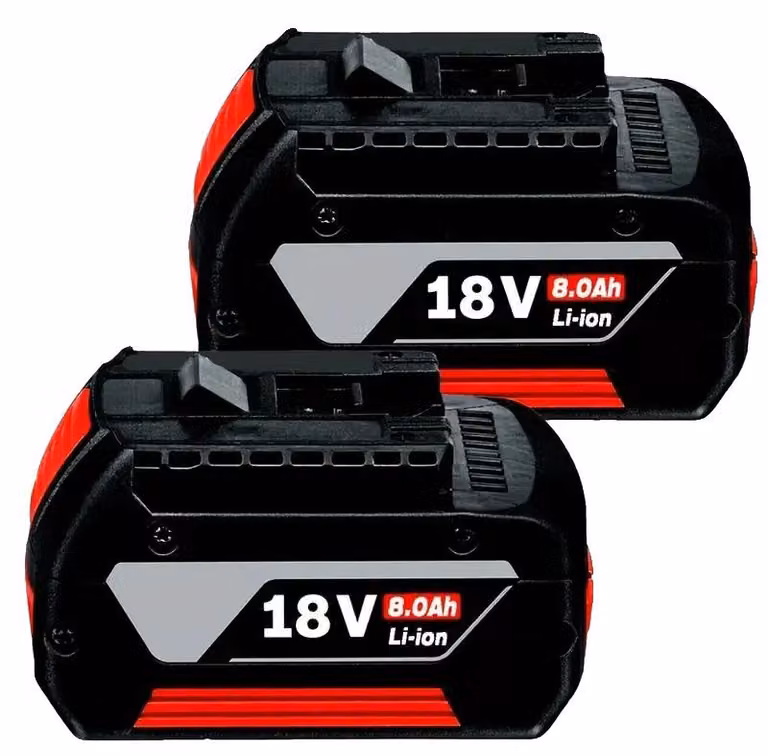 Batteria ricaricabile, 18 V, capacità 8000 mAh, 2 batterie da 8,0 Ah