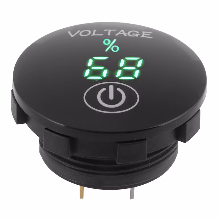Misuratore di tensione, indicatore di volt, voltmetro per moto, voltmetro a LED, voltmetro 12V-24V, voltmetro per auto