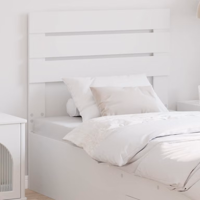 Testiera per letto moderna vidaXL in legno ingegnerizzato bianco opaco