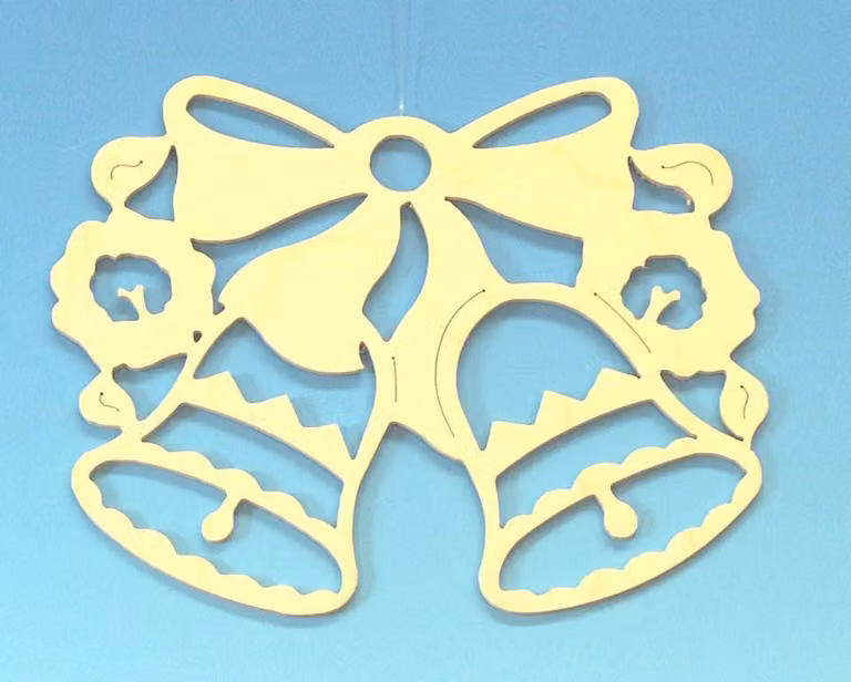 Immagine decorativa per finestra raffigurante campane con un cesto, altezza 17,5 cm, NUOVO