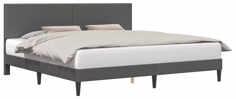 Struttura del letto Grigio Scuro 180 x 200 cm Tessuto in Cords