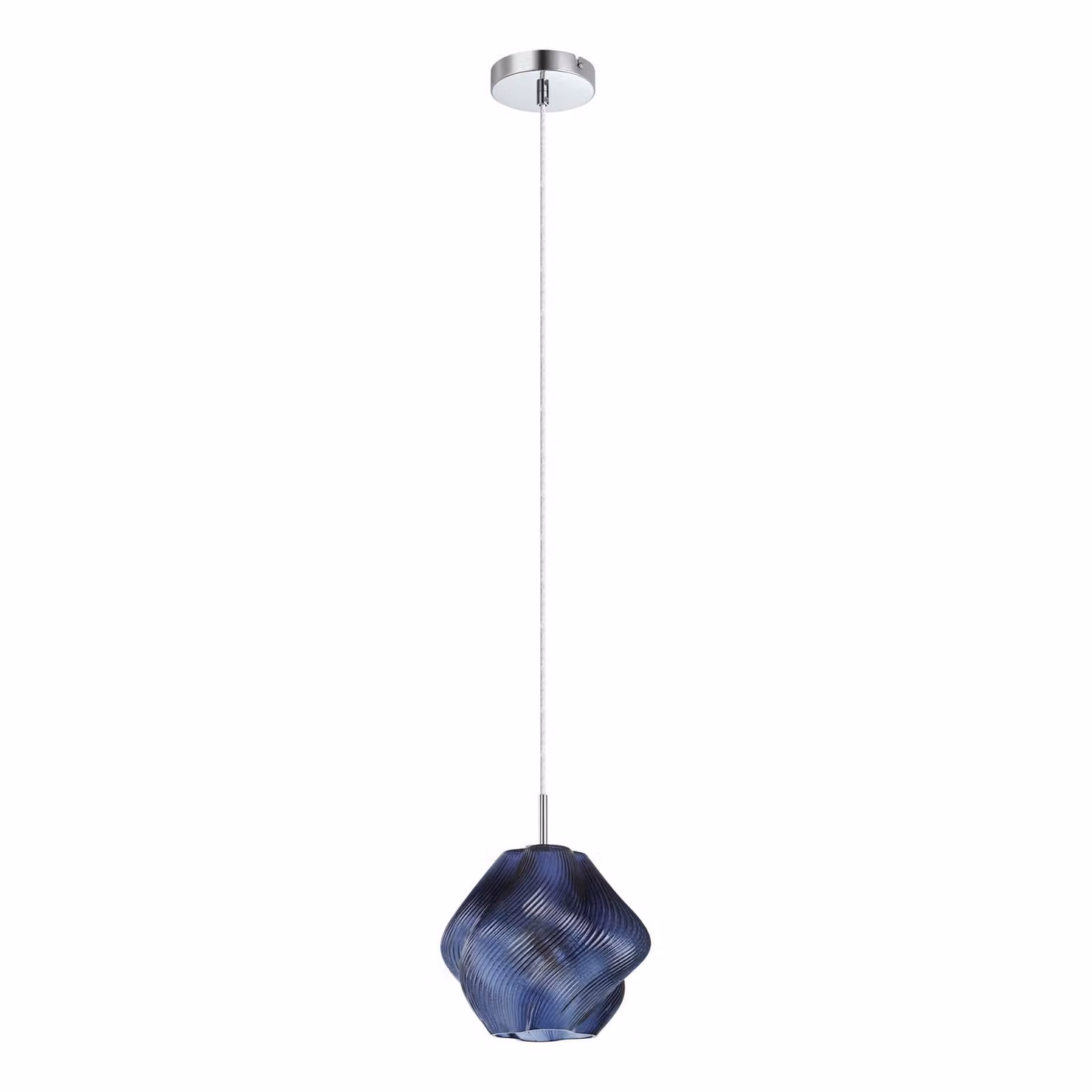 EGLO Lampada a sospensione Meliciano, dimmerabile, Blu, Soggiorno / Sala da pranzo, Vetro, Lampada a sospensione