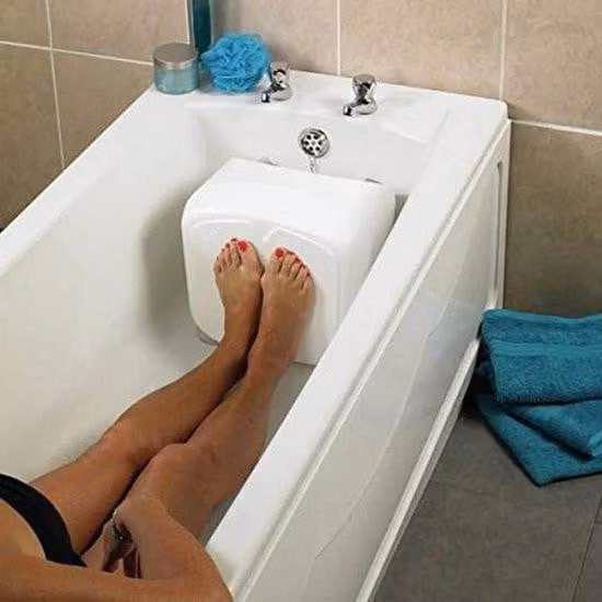 Accessori per il bagno per fare il bagno in sicurezza - Ventosa antiscivolo - Accorciamento di 35 cm - Bianco
