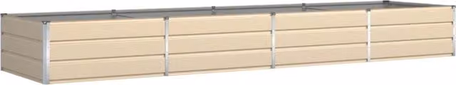 Set di 1 fioriera moderna in stile industriale 195 x 100 x 45 cm in acciaio zincato avorio 02_0059169