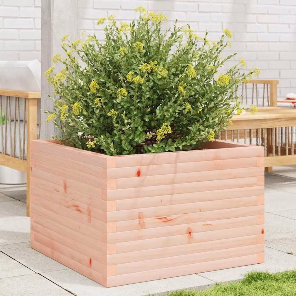 Fioriera da giardino vidaXL in legno di Douglas marrone L: 70 cm, P: 70 cm, H: 46 cm