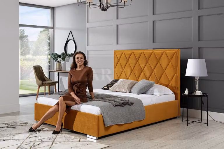 Polsterbett Betten Bett Polster Designer Hotel Doppel Luxus Design 160x200cm