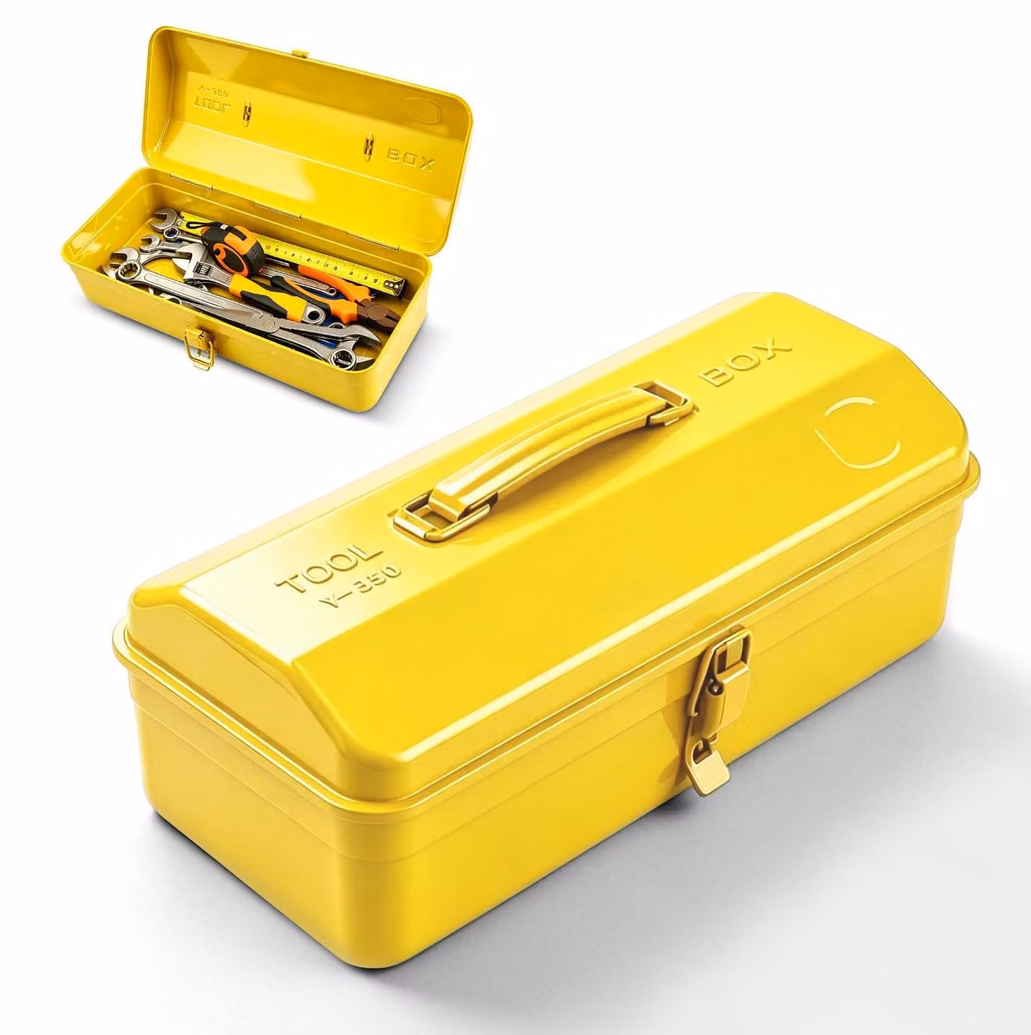 Piccola valigetta per attrezzi, vuota, dimensioni 37 x 16 x 12 cm