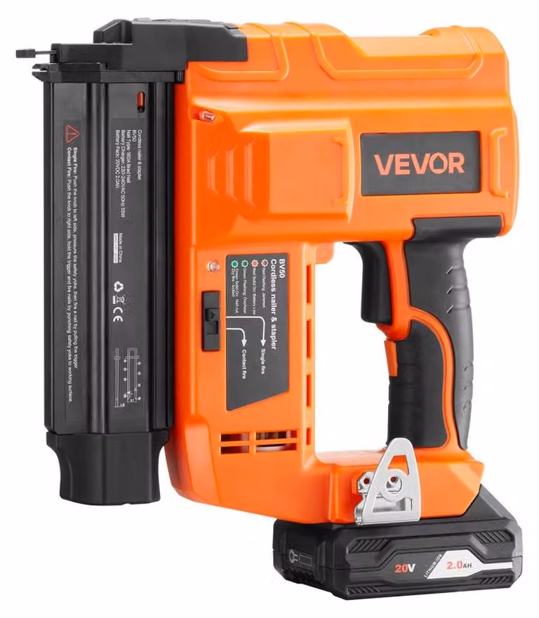 Pistola per chiodi Brad a batteria, calibro 18 - 20V, batteria al litio - 100 chiodi al minuto